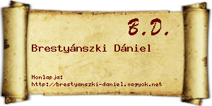 Brestyánszki Dániel névjegykártya